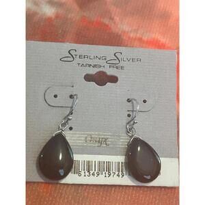 C21 onyx sterling silver earrings